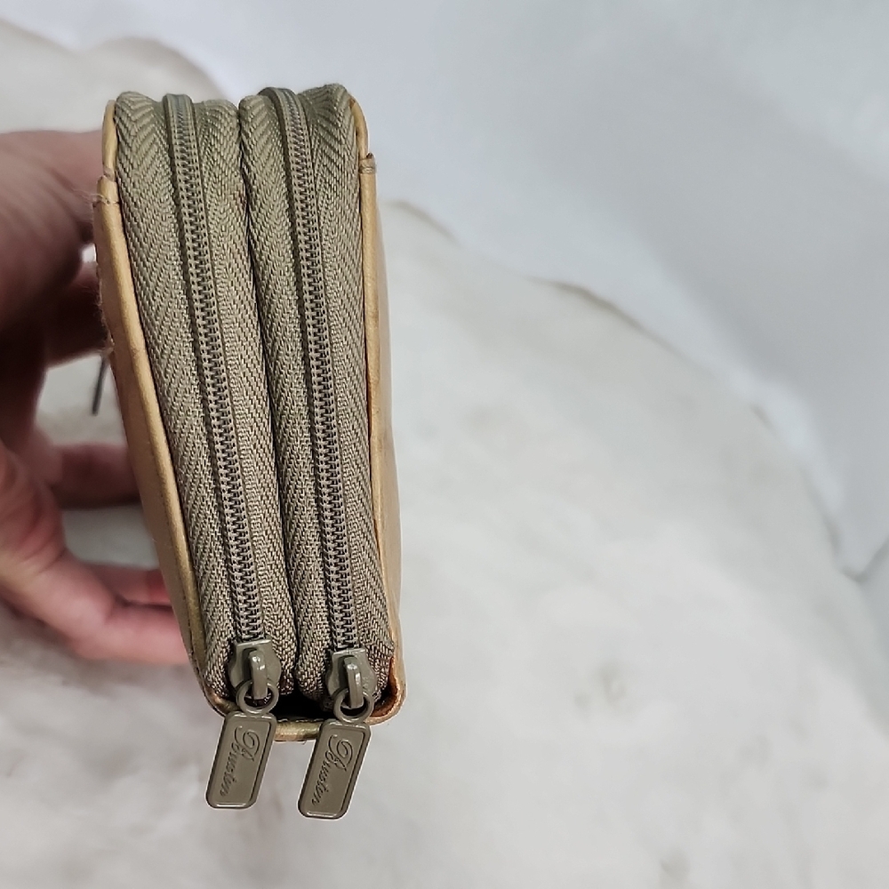 Buxton Tan Marbled Leather Wallet - Picture 10 of 10